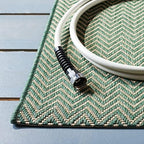SAFAVIEH Courtyard Outdoor Area Rug 9'x12', Dark Green & Beige CY8022-32221 - Image 3