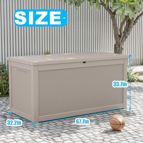 321 Gal Outdoor Storage Box Lockable Waterproof Deck Boxes - Image 4