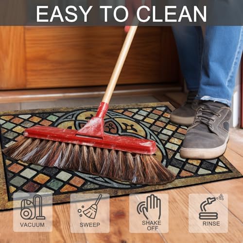 CHICHIC Welcome Door Mat 18 x 30 Inch Front Doormat Outdoors - Image 5