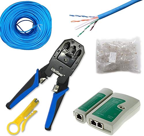 CAT6 500 FT UTP Network Cable + Network/Phone Tester + RJ11/RJ12/RJ22/RJ45 by UbiGear%C2%AE