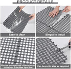 24 Pack Non Slip Shower Floor Mat, 12.2x12.2Inch Soft PVC Non Slip Shower Floor - Image 3