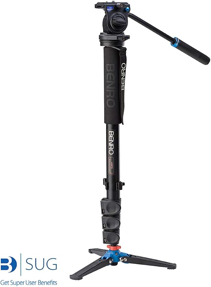 Benro Aluminum 3-Series Flip-Lock Video Monopod Kit w/ 3-Foot Articulating Base - Image 2
