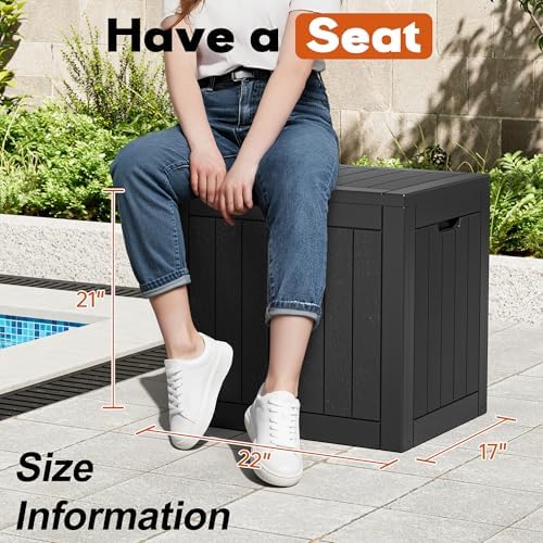 Outdoor Storage Box, Resin Deck Boxes Indoor and outdoor, Waterproof Storage - Image 2
