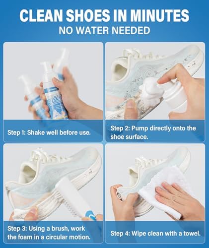 Shoe Cleaner, No-Rinse Deep-Cleaning Foam, Revives White Sneaker Fast - Image 5