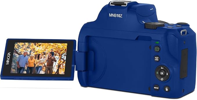 Minolta 64MP Auto Focus Digital Camera 10x Optical Zoom 4K Ultra HD Video Blue - Image 7