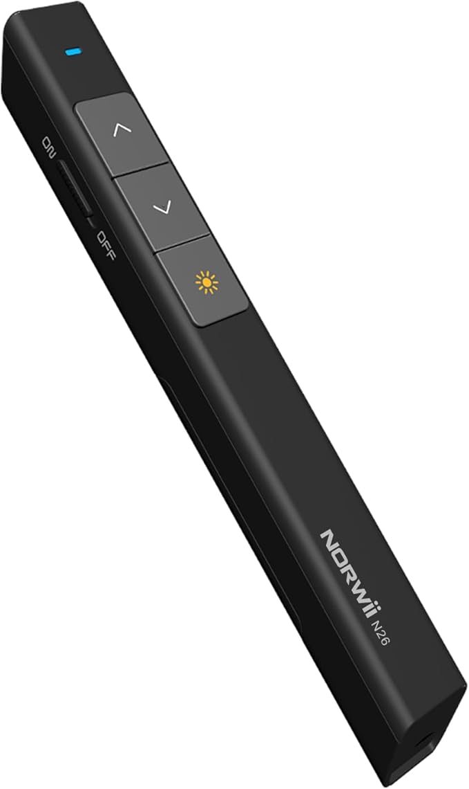 Norwii N26 Wireless Presentation Clicker, Presentation Remote, PowerPoint by Norwii