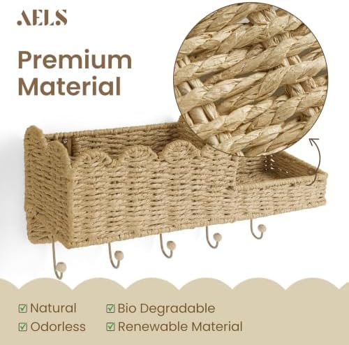 AELS Scalloped Woven Wall Mount Key Holder - Image 3
