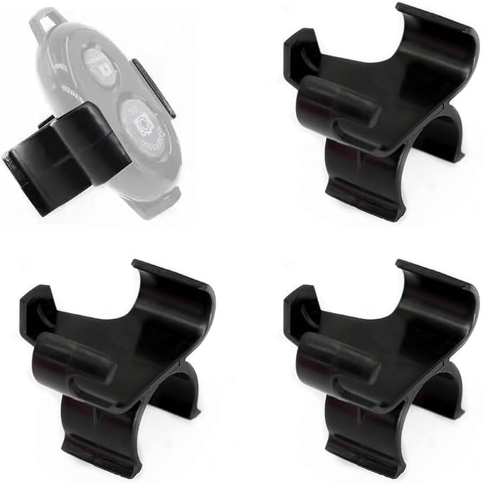 4 Pack Remote Shutter Holder Selfie Stick Clips Mount Clamp Organizer by Unknown
