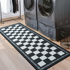 Jute Checkered Runner Rug, 2x6 Outdoor Runner Rugs, Washable Hallway Runner - Image 4