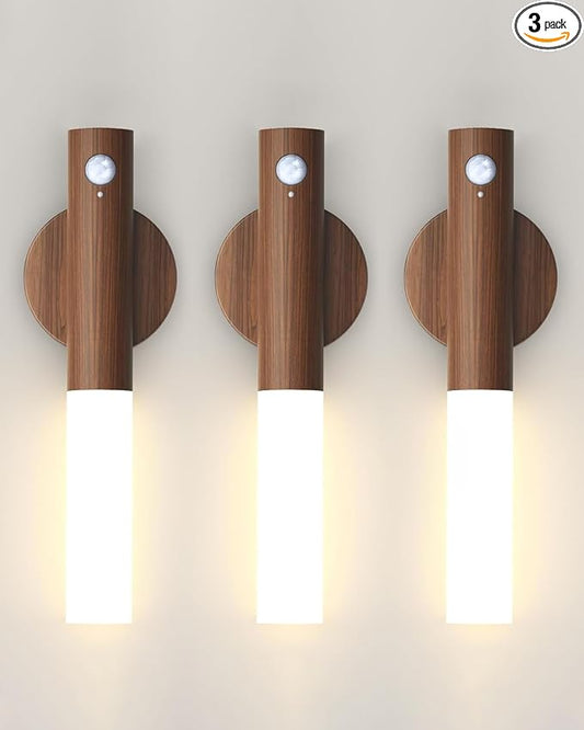 Battery-Operated Motion Sensor Night Lights: 2200mAh Rechargeable Wall Sconces by iThirdHomeOutdoorLighting
