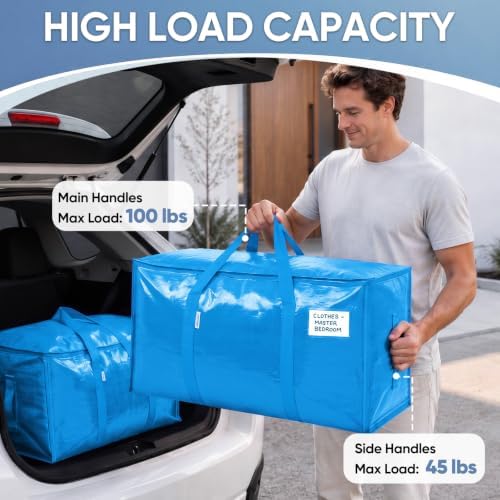 TICONN 4 Pack Extra Large Moving Bags Heavy Duty - Image 2