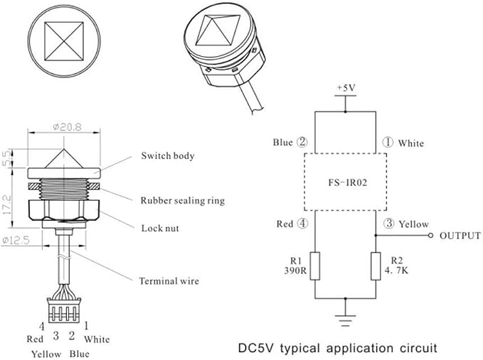 Taidacent FS IR02 FS-IR02 Optical Infrared Water Liquid Level Sensor Stainless - Image 4