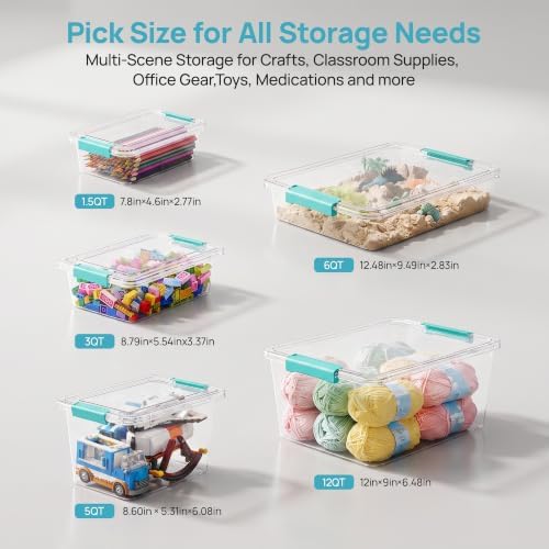 Vtopmart 4 Pack 6 Qt Plastic Storage Bins - Image 6