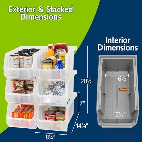 Akro-Mils ReadySpace Large Stackable Plastic Storage Bins - Image 3