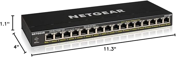 NETGEAR 16 Port PoE+ Gigabit Switch – Unmanaged Essentials Ethernet Switch - Image 7