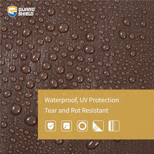 GUARD SHIELD Tarps Heavy Duty Waterproof 12x12 Feet Brown/Silver Poly Tarp - Image 3