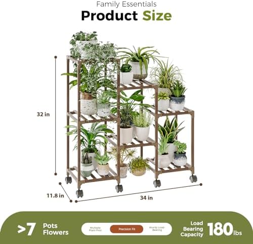 Bamworld Plant Stand with Wheels - Image 6