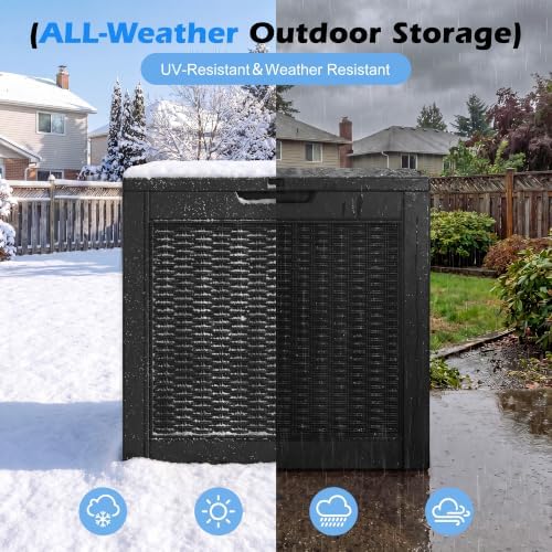 Outdoor Storage Box Waterproof, 32 Gallon Deck Box - Image 4