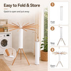 Tripod Foldable Clothes Drying Rack, Rotary Laundry Drying Rack - Image 5