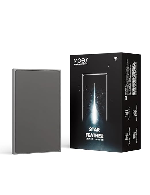 MOES Full Touch Smart Switch, ZigBee SF Wall Light Switch, Neutral Wire Required by MOES