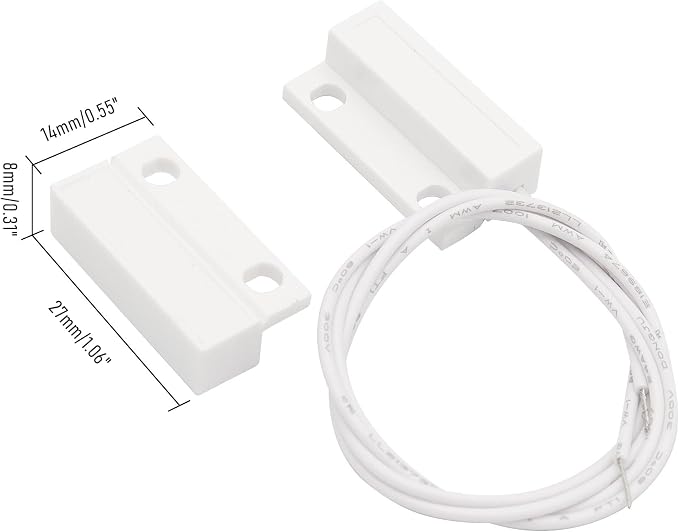 Magnetic Reed Switch Wired Surface Mount Normally Closed NC Contact Sensor - Image 2