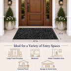 Yimobra Extra Large Front Door Mat, Floral Outdoor Mat - Image 2