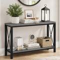 BON AUGURE Console Table with 2 Shelf, 47In Narrow Entryway Table by BONAUGURE