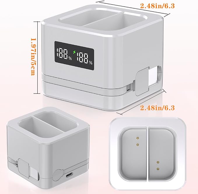 2 Pack Upgraded, Batteries Charger, A Charger Compatible - Image 3