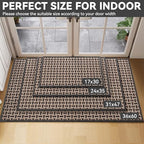 YDKGL Front Door Mat Indoor Non Slip Entry Mat Extra Large Black 36"x60" - Image 2