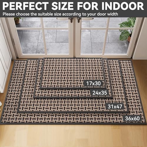 YDKGL Front Door Mat Indoor Non Slip Entry Mat Extra Large Black 36"x60" - Image 2