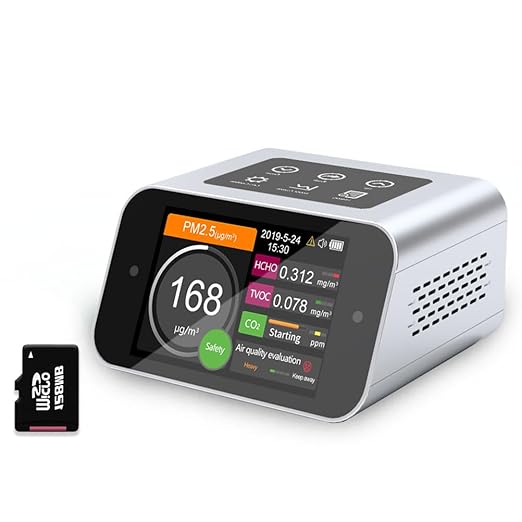 Air Quality Monitor Indoor AQI Dust Meter Pollution Tester Particle Counter by BRWISSEN