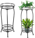 Kavlium Plant Stand Indoor Outdoor, 2 Pack, Tall Metal, 2 Tier 27.1 Inch by KavliumPlantStand
