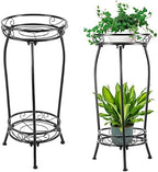 Kavlium Plant Stand Indoor Outdoor, 2 Pack, Tall Metal, 2 Tier 27.1 Inch by KavliumPlantStand