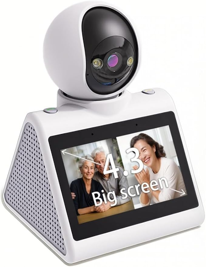 Home Security Camera with 4.3" Screen, Two Way Video Call Function by Unknown