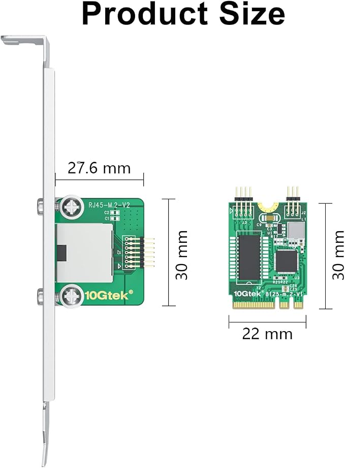 M.2 A+E Key 2.5G Gigabit Ethernet Network Card, 18-cm Cable Length - Image 4