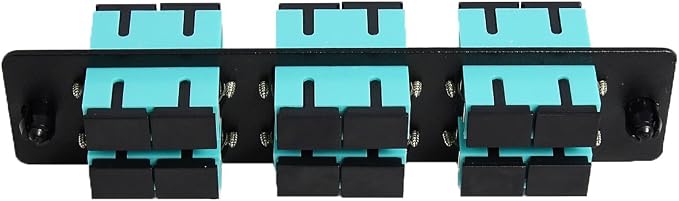 RiteAV LGX Footprint Fiber Optic Cable SC Adapter Patch Panel 6 Ports Loaded - Image 3