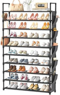 LUKYTOWER Sturdy Tall Shoe Rack 10 Tier Stackable Shoes Organizer by LUKYTOWER