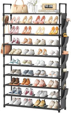 LUKYTOWER Sturdy Tall Shoe Rack 10 Tier Stackable Shoes Organizer by LUKYTOWER