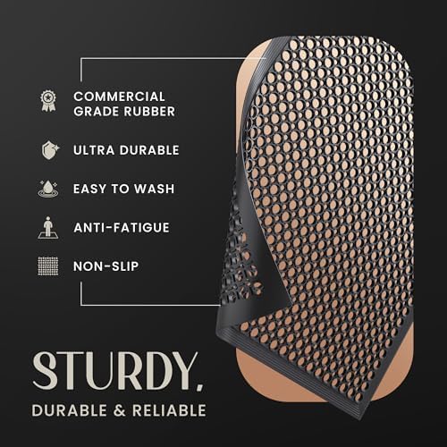 Lifetime Supplies 60" x 36" Commercial Rubber Floor Mat | Safety Water Drainage - Image 4