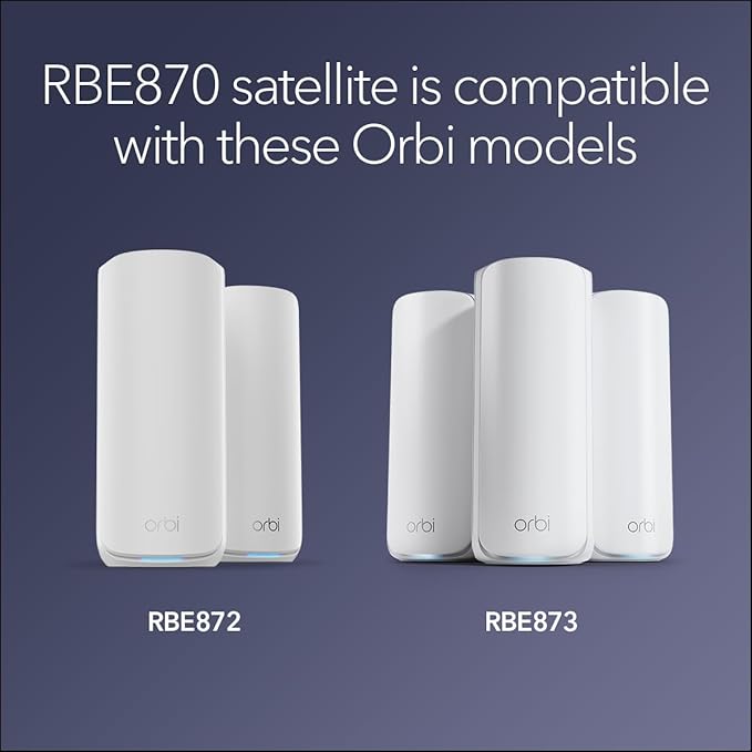 NETGEAR Orbi 870 Series Tri-Band WiFi 7 Mesh Add-on Satellite – Works - Image 4