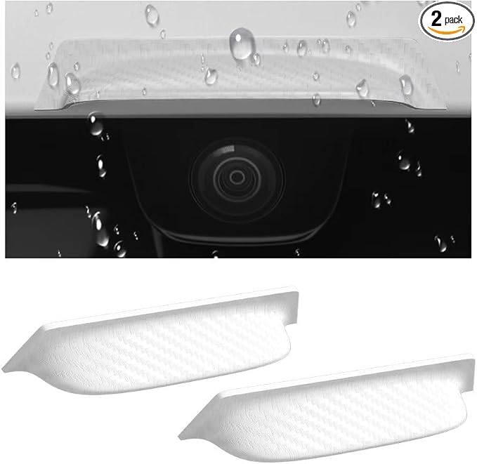 2PCS Backup Camera Rain Shield, Carbon Fiber Backup Camera by VKQTS