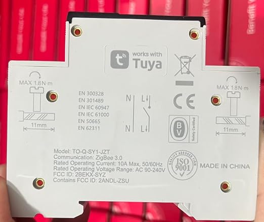 TONGOU ZigBee DIY Smart Switch 10A| DIN Rail Switch| 1P+N 90-240VAC| Real-time - Image 9
