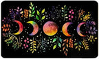 Boho Botanical Moon Phase Doormat 16X24inch, Witchy Sun Moon Celestial Floor Mat by Unknown