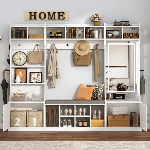 86.6''W Extra Large Farmhouse Hall Tree - Image 5