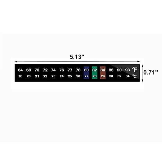 AQUANEAT 6 PCS Aquarium Thermometer Strips, Fish Tank Thermometer Sticker - Image 6
