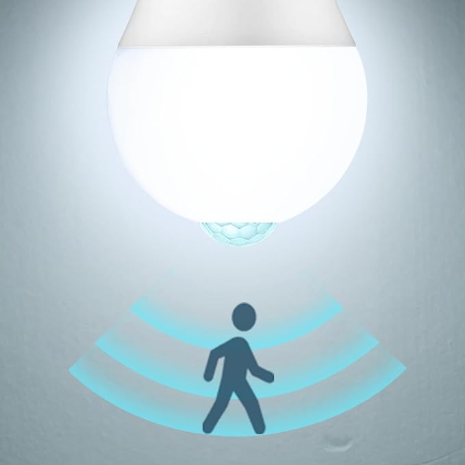 Motion Sensor Light Bulbs Outdoor 2 Packs 13W Security LED Bulb, Indoor E26 - Image 2
