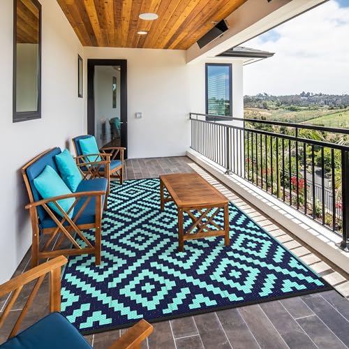 GENIMO Outdoor Rug, Waterproof Plastic Rugs - Image 5