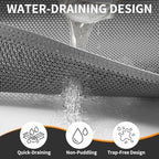 Front Door Mat Outside Entrance Drainage Doormat Grey 20"x31" - Image 3