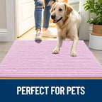 OLANLY Dog Door Mat for Muddy Paws 36x24, Extra Absorbent Chenille Mud Mat - Image 6