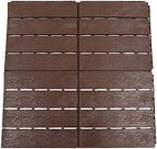 12"x12" Interlocking Deck Tiles, Modern Plastic Wood Outdoor Flooring Tiles - Image 6